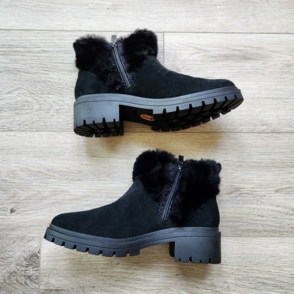 Koolabura by Ugg Berea Fuzz Ankle Boots Womens 7 Faux Fur Winter Nwot - Picture 6 of 13